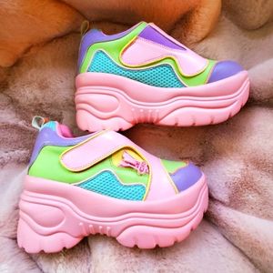 YRU pink platform sneakers